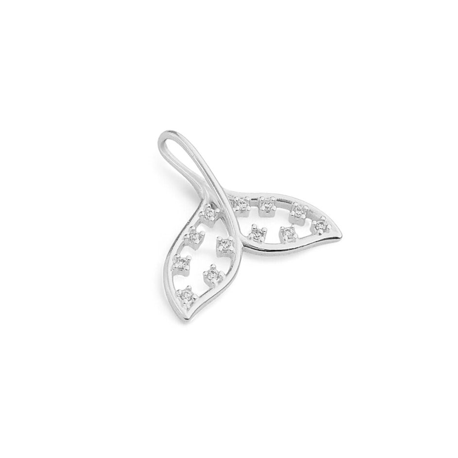 Pingente de Cauda de Sereia com Zircônias