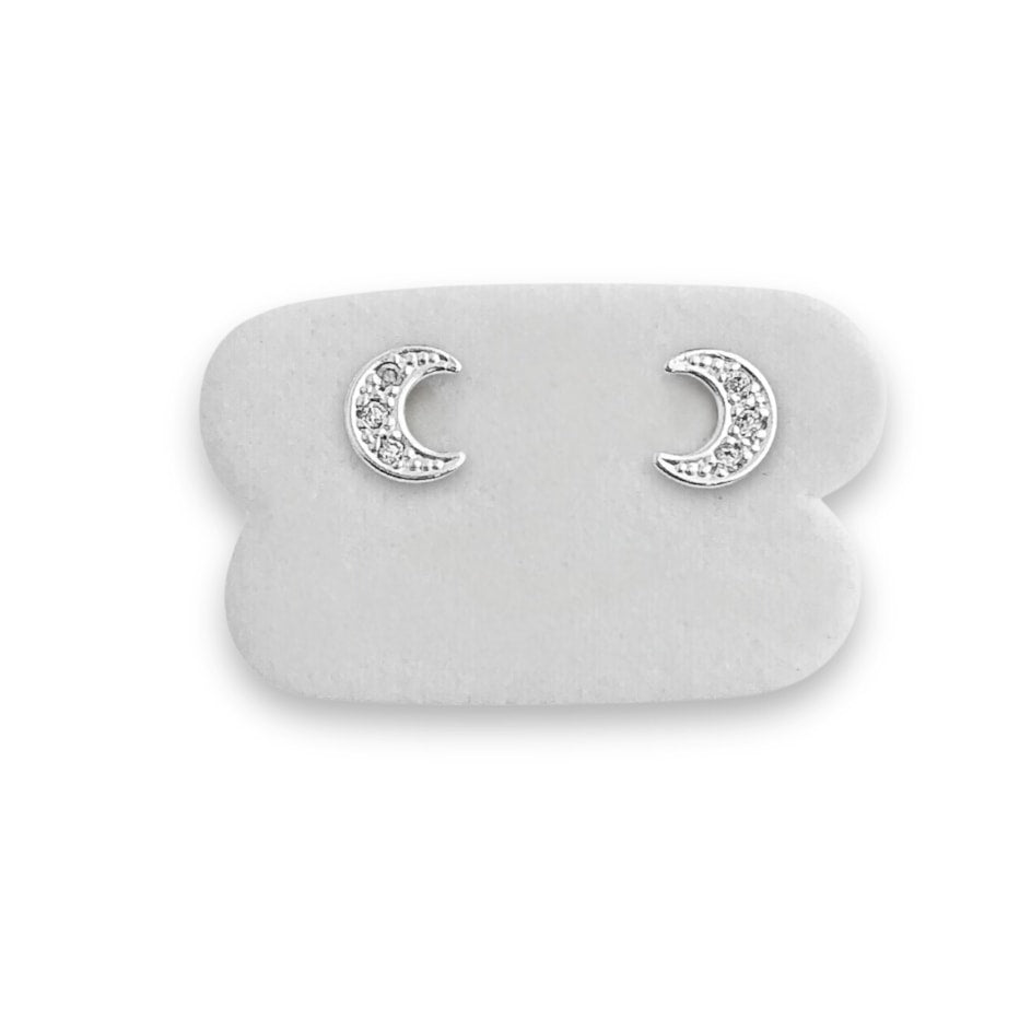 Brinco de Meia Lua com Zircônias