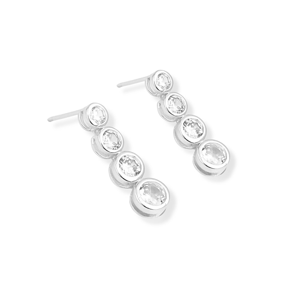Brinco com Zircônias Redondas