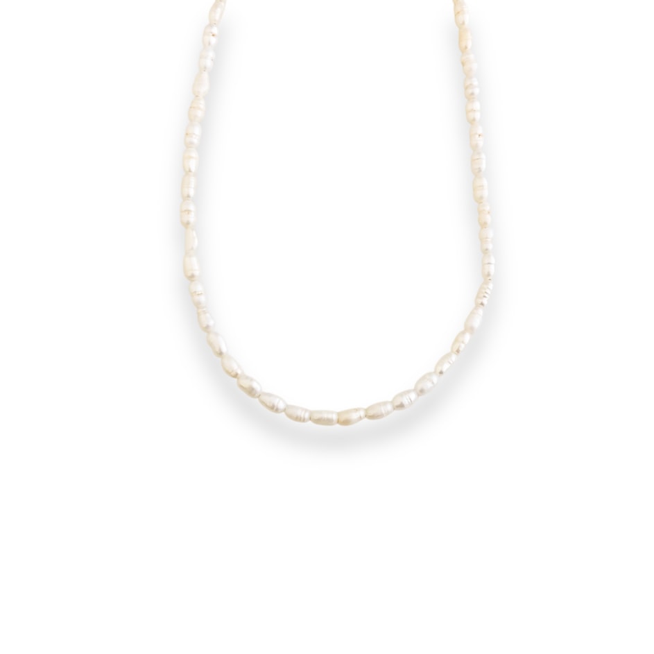 Gargantilha de Pérola Arroz - 38cm