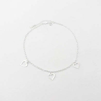 Tornozeleira com Corações Vazados