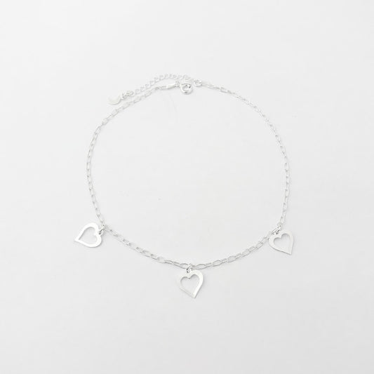 Tornozeleira com Corações Vazados