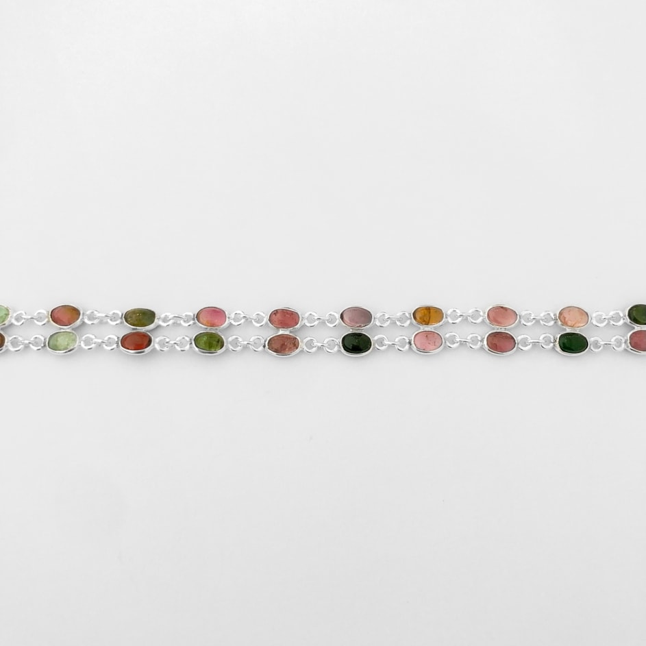 Tornozeleira com Turmalina Melancia