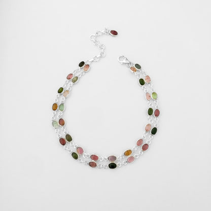 Tornozeleira com Turmalina Melancia