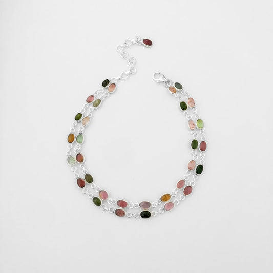 Tornozeleira com Turmalina Melancia