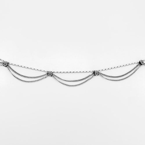 Tornozeleira Rendada em Prata Baixa - 25,5cm