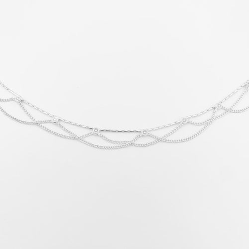 Tornozeleira Rendada em Prata Baixa - 26cm