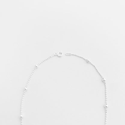 Tornozeleira de Bolinha Diamantada com Bolinhas - 23,5cm