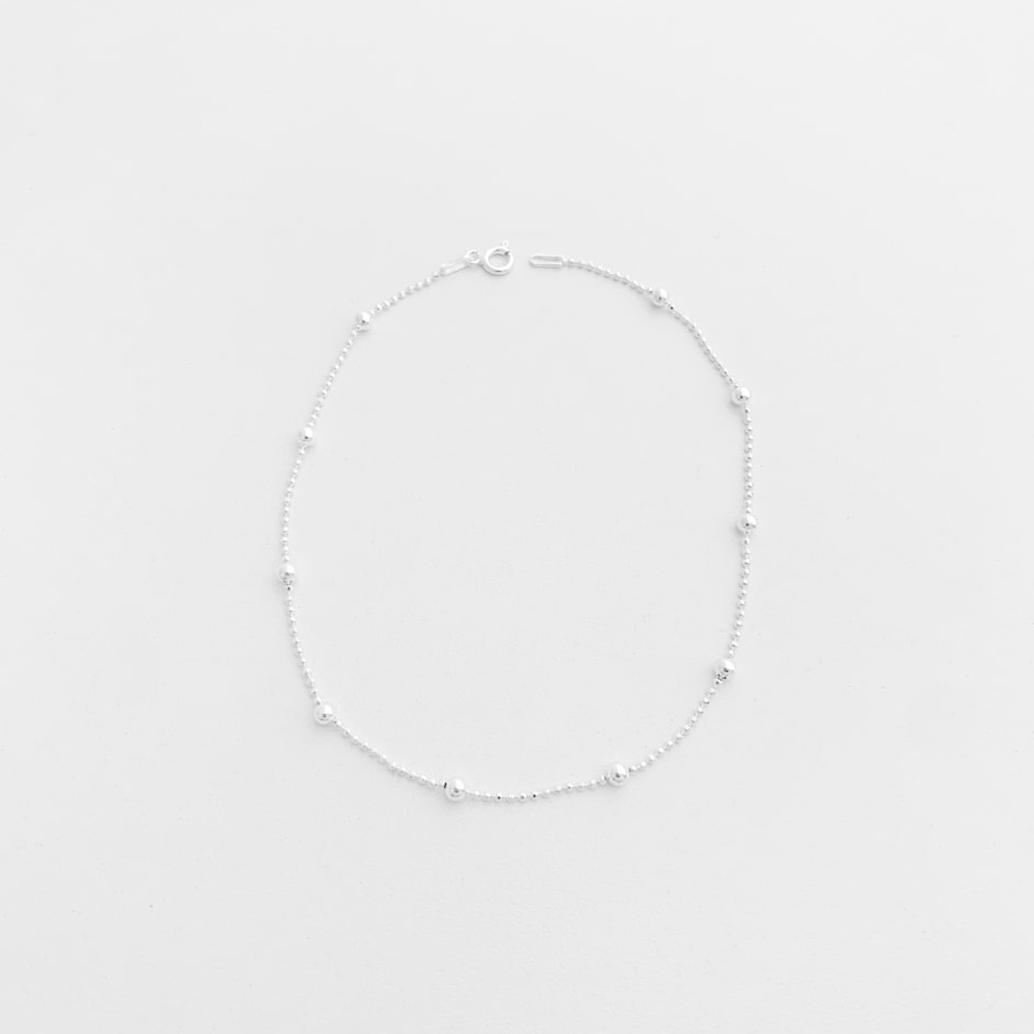 Tornozeleira de Bolinha Diamantada com Bolinhas - 23,5cm