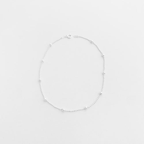 Tornozeleira de Bolinha Diamantada com Bolinhas - 23,5cm