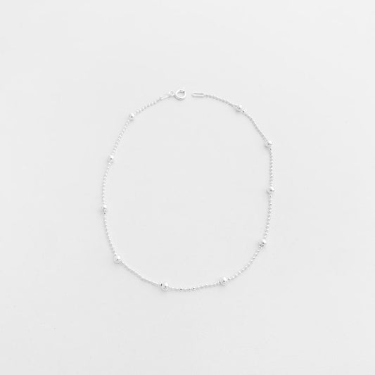 Tornozeleira de Bolinha Diamantada com Bolinhas - 23,5cm