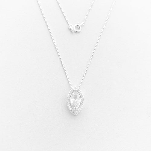 Gargantilha Zircônia Navete - 45cm