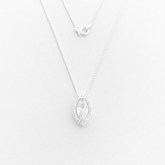 Gargantilha Zircônia Navete - 45cm