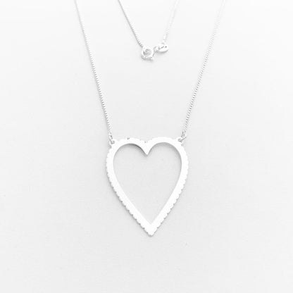 Gargantilha Coração Grande Vazado – 50cm