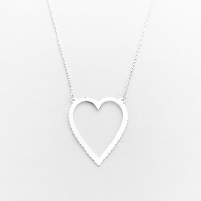 Gargantilha Coração Grande Vazado – 50cm