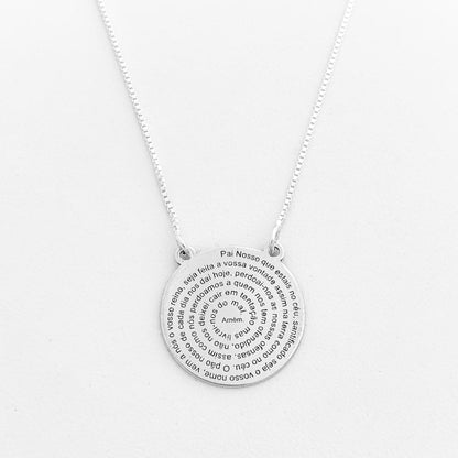 Gargantilha com Oração do Pai Nosso - 50cm