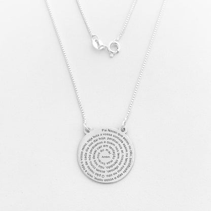 Gargantilha com Oração do Pai Nosso - 50cm