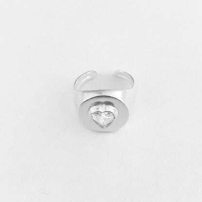 Falange com Zircônia Branca em Formato de Coração