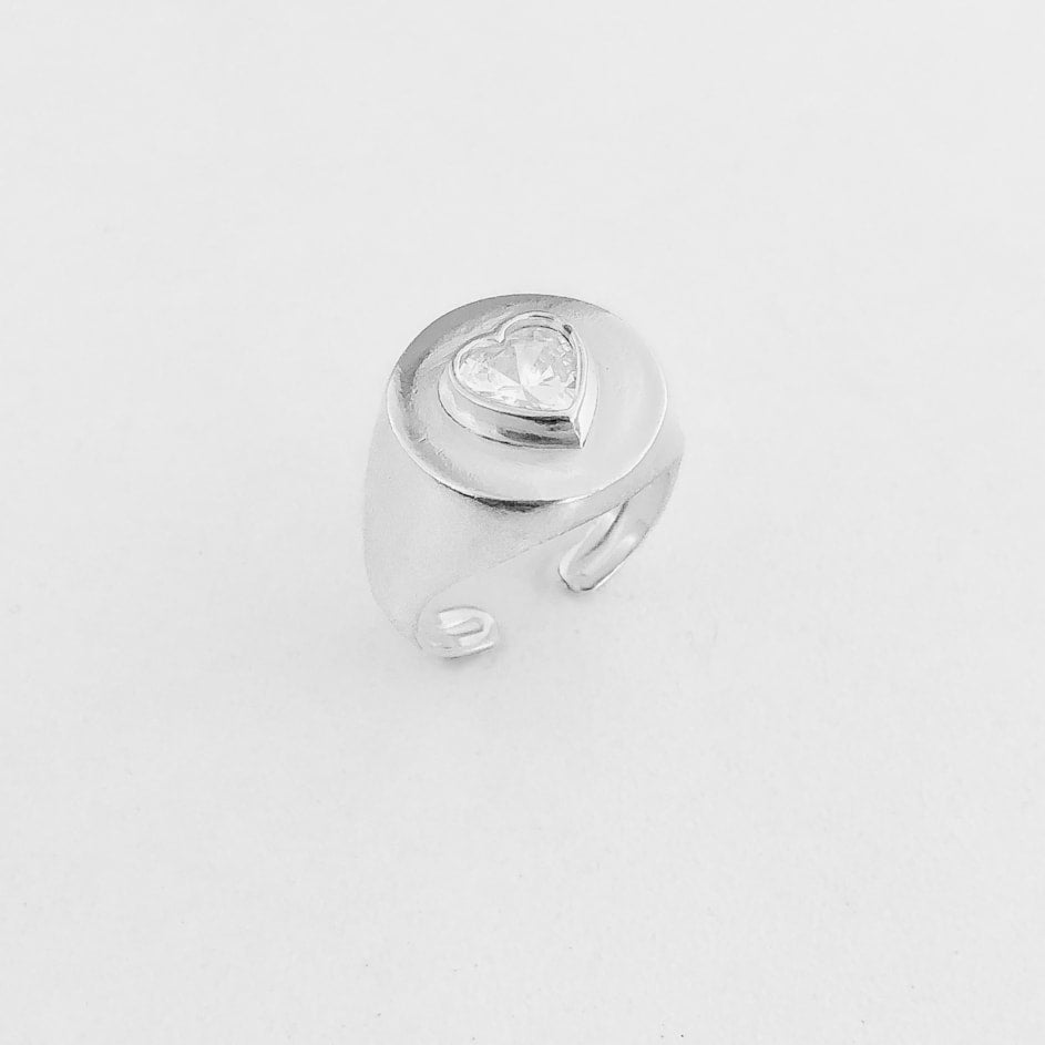 Falange com Zircônia Branca em Formato de Coração