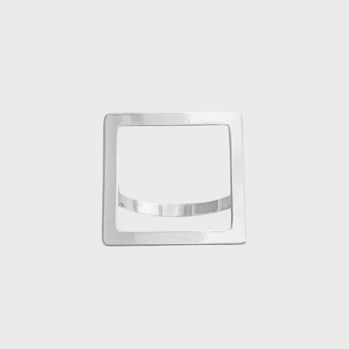 Anel Quadrado Vazado