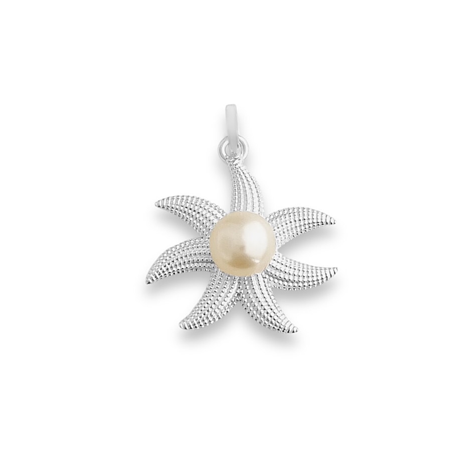Pingente de Estrela do Mar com Pérola