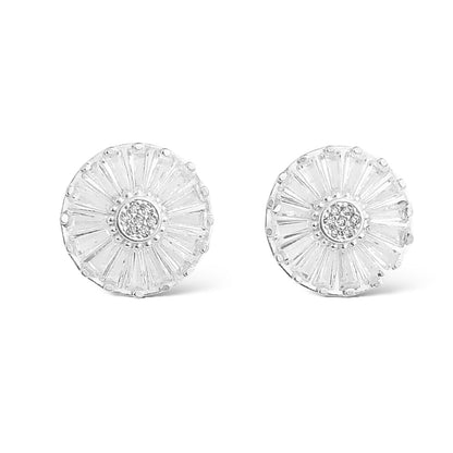 Brinco de Flor Cravejdo com Zircônias