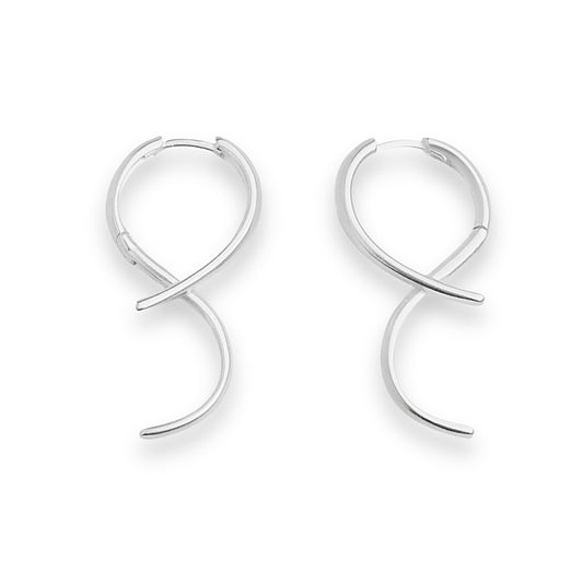 Brinco de Argola Abaulado com Duas Pontas