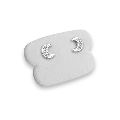 Brinco de Meia Lua com Zircônias