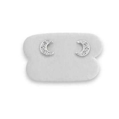 Brinco de Meia Lua com Zircônias