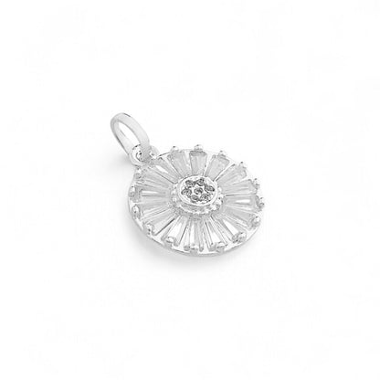Pingente de Flor Cravejado com Zircônias