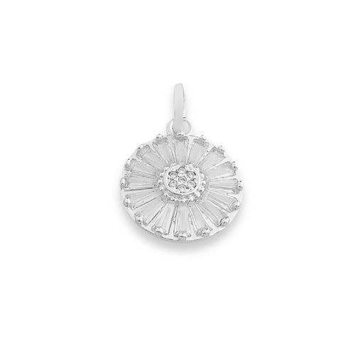 Pingente de Flor Cravejado com Zircônias