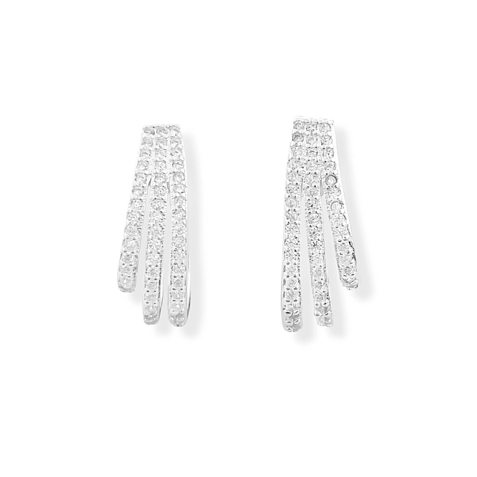 Brinco Curvado Cravejado com Zircônias