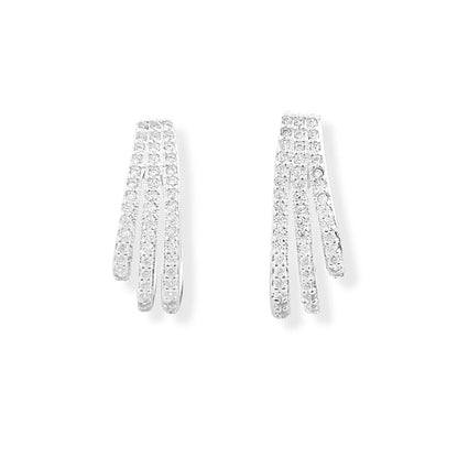 Brinco Curvado Cravejado com Zircônias