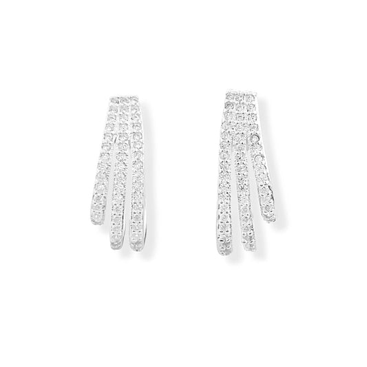 Brinco Curvado Cravejado com Zircônias