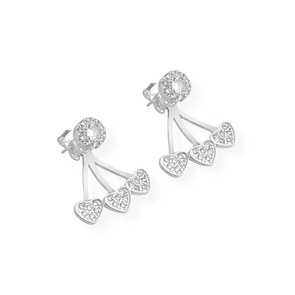 Brinco 2 em 1 Cravejado com Zircônias