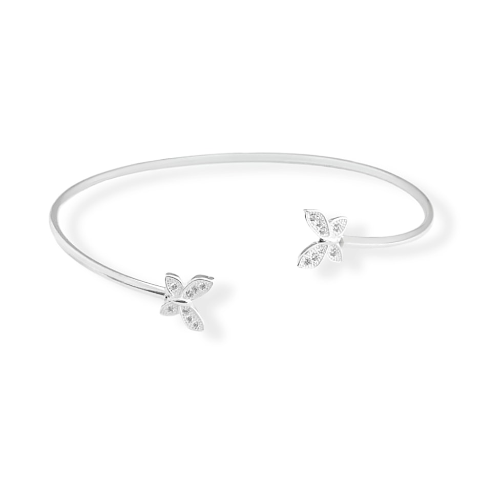 Bracelete com Borboletas Cravejadas de Zircônias nas Pontas