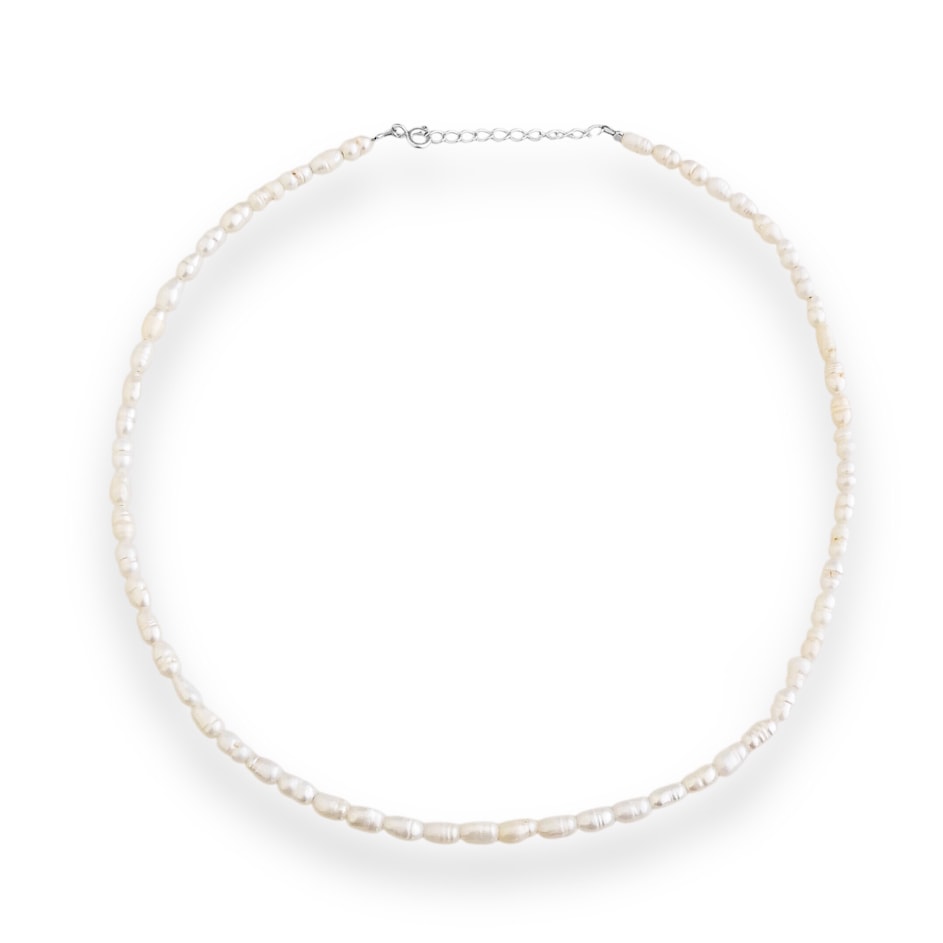 Gargantilha de Pérola Arroz - 38cm