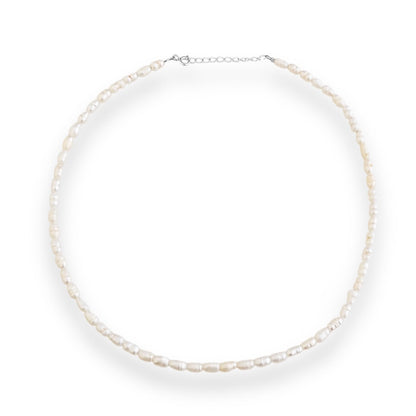 Gargantilha de Pérola Arroz - 38cm