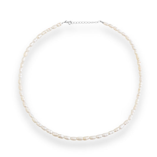 Gargantilha de Pérola Arroz - 38cm