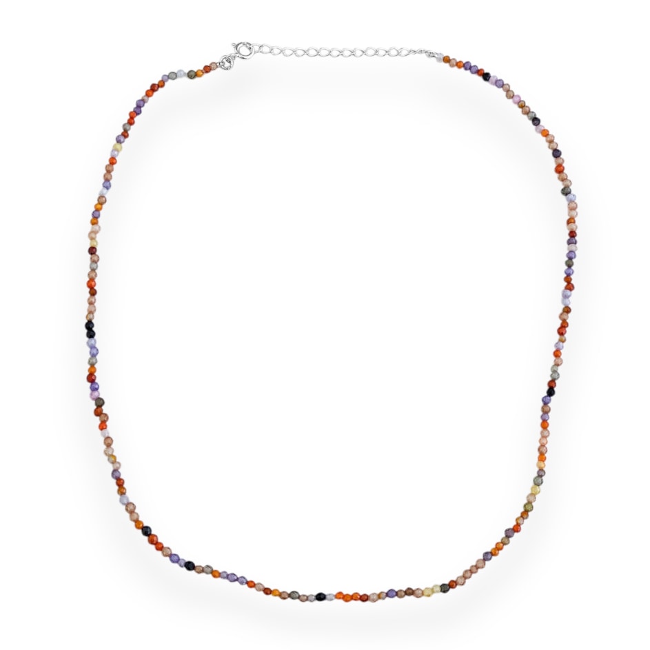 Gargantilha com Zircônias Coloridas - 38cm