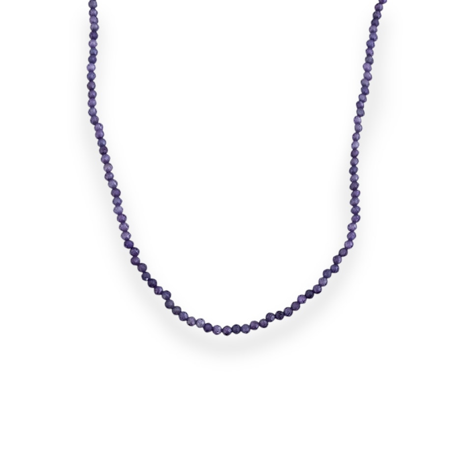 Gargantilha com Zircônia Roxa - 38cm