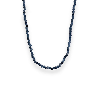 Gargantilha em Jade Safira Translúcido - 36cm