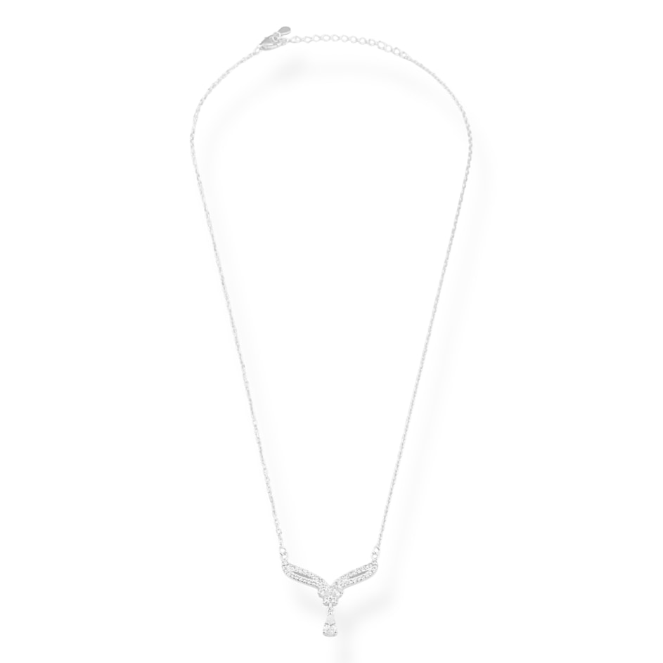 Gargantilha com Pingente cravejado de Zircônias - 38cm