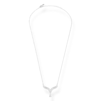 Gargantilha com Pingente cravejado de Zircônias - 38cm