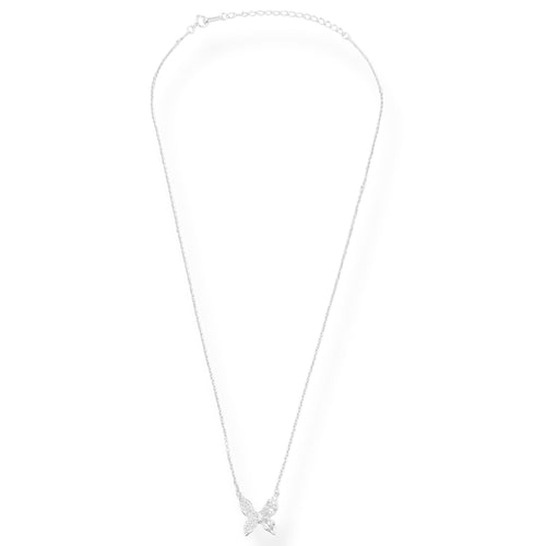 Gargantilha com Borboleta Cravejada de Zircônias - 40cm