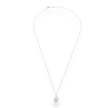 Gargantilha de Nossa Senhora das Graças com Bordas Cravejadas de Zircônias - 45cm