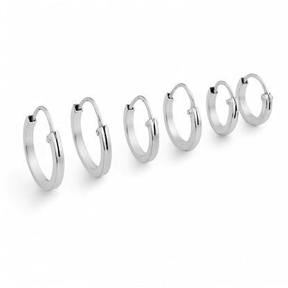 Trio de Brincos de Argolas