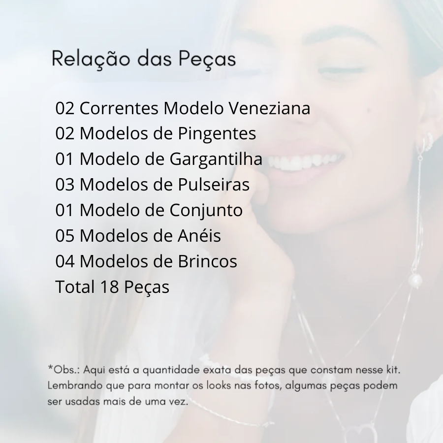 Kit Guardiã - 18 Peças de Prata